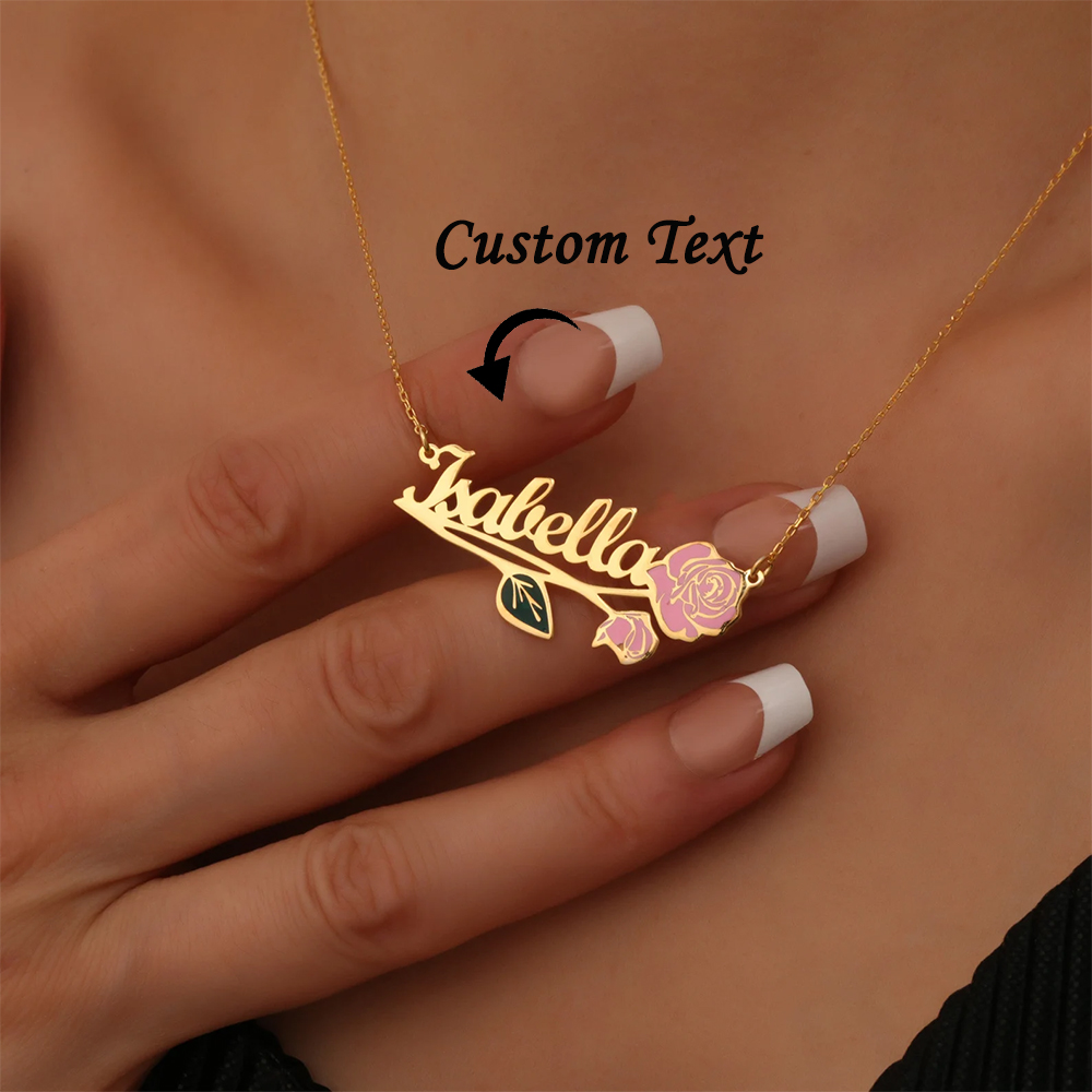 Personalized Colorfuls Birth F - огляд і ціна Name Necklace Custom