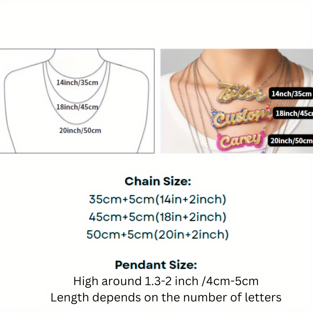 Personalized double-layer acry - огляд і ціна Name Necklace Custom