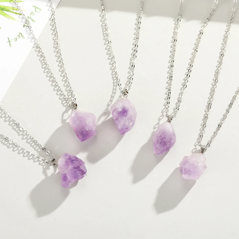 Natural Uruguay Amethyst Rough - огляд і ціна Birth Flower Necklace
