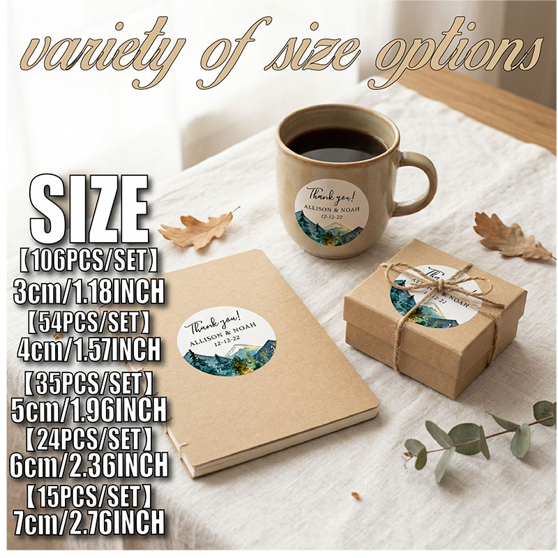 Custom Mountain Logo Round Sti - огляд і ціна Personalized Name Box