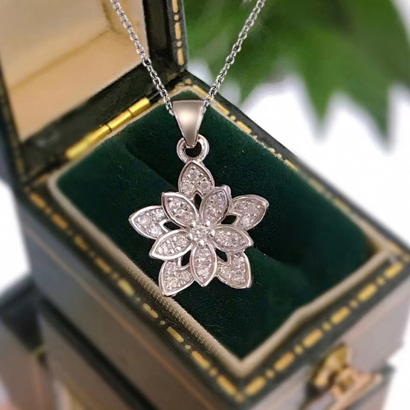 925 Sterling Silver Flower Nec - огляд і ціна Birth Flower Necklace